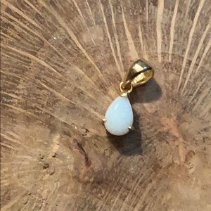 14k gold and opal charm